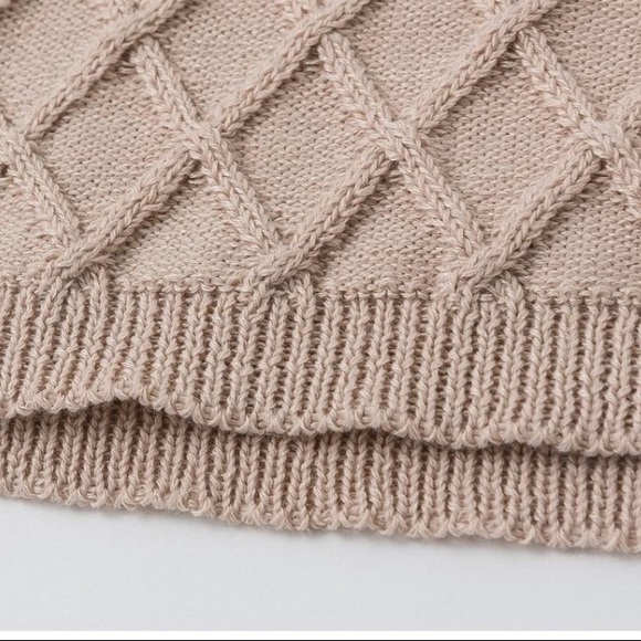 CLEARANCE Khaki Turtleneck Ribbed Sweater Dress - Picture 6 of 7